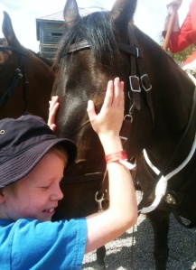 Fort MacLeod - Murphy hugs a horse